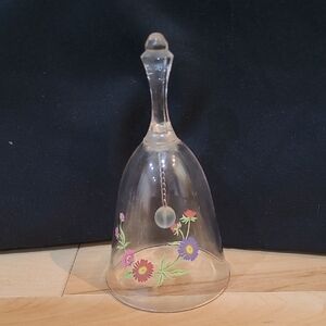 2/$20 Avon Crystal Bell with Floral Design